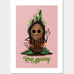 Keep growing tree stump Posters and Art